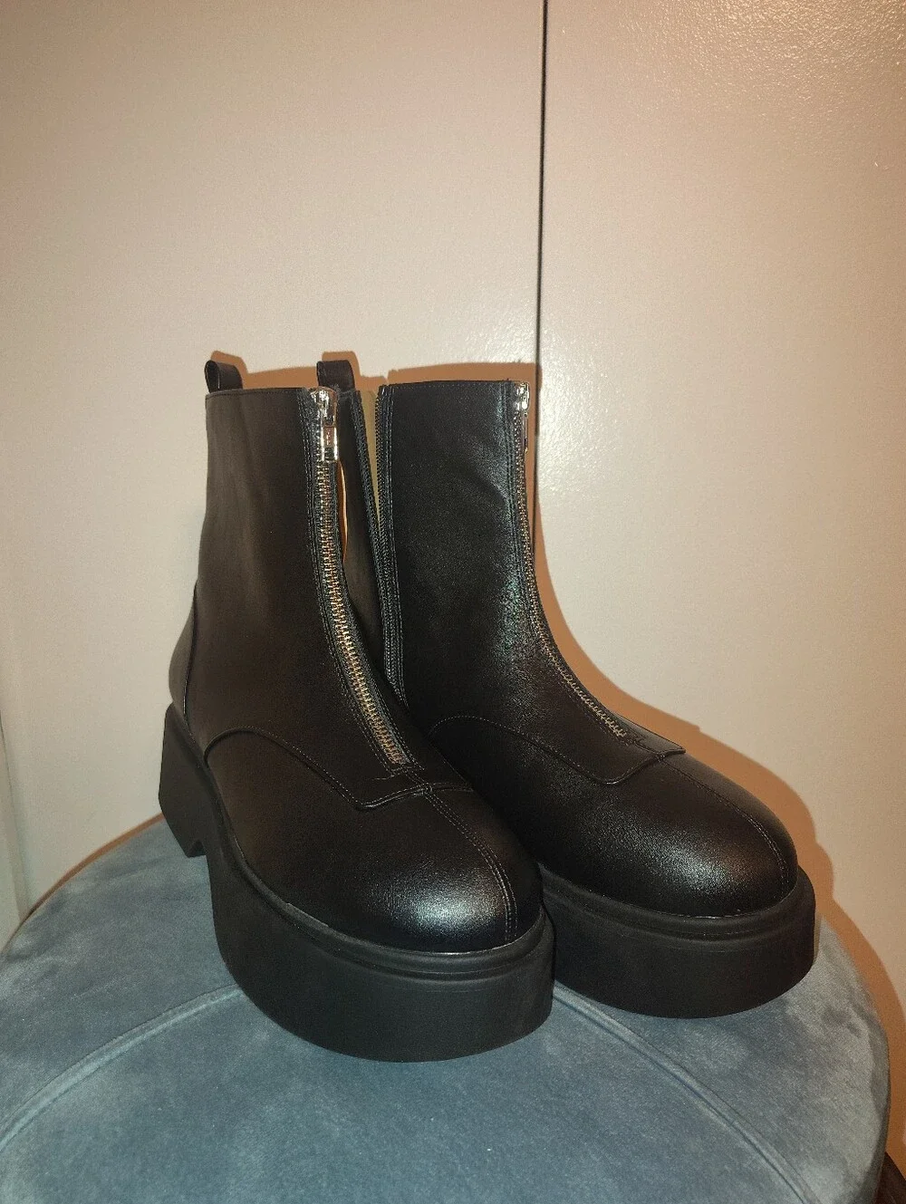 Wild Fable Women's Black Platform Ankle Boots | 10